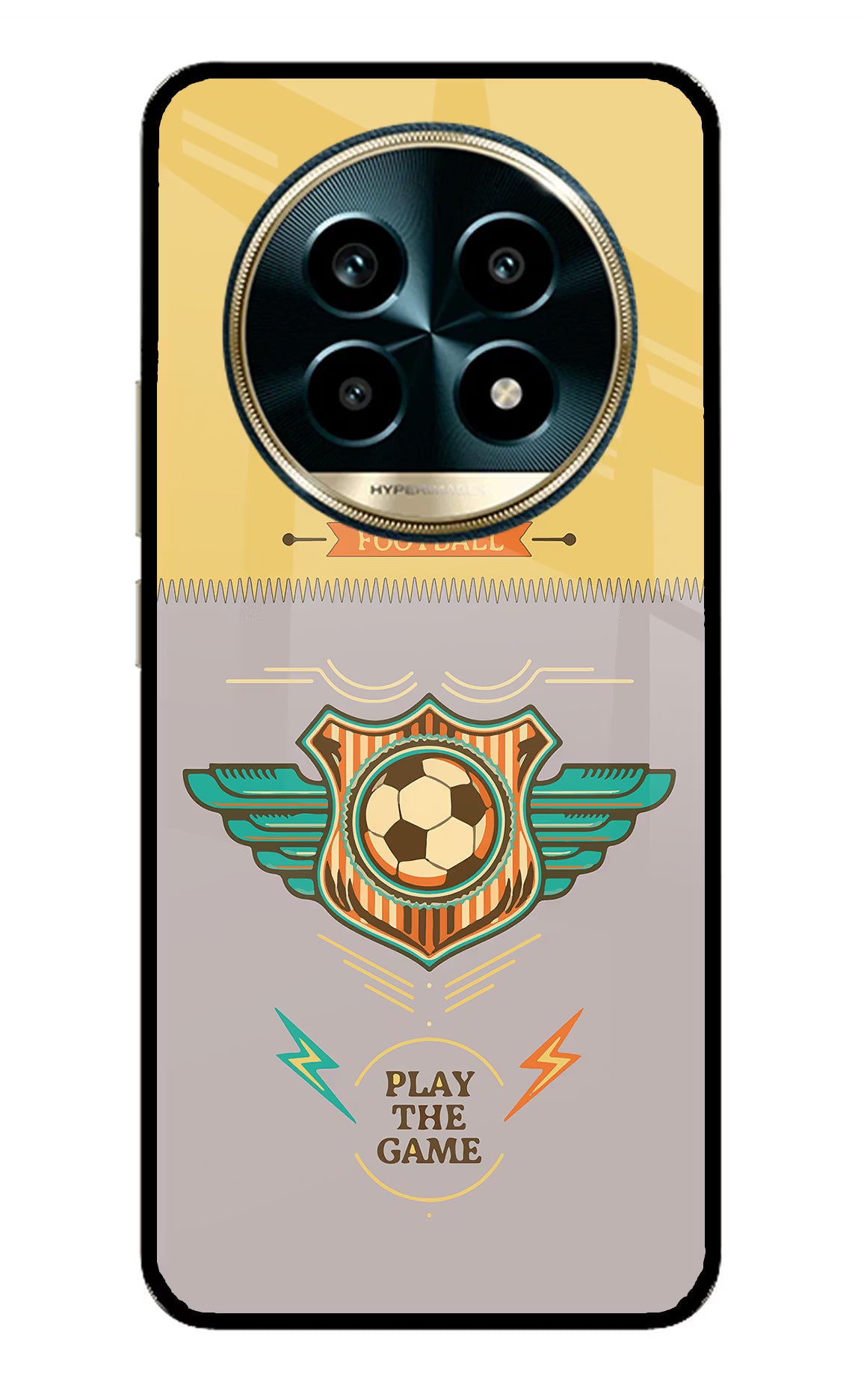 Football Realme 13 Pro 5G Glass Case Back Cover by Casekaro