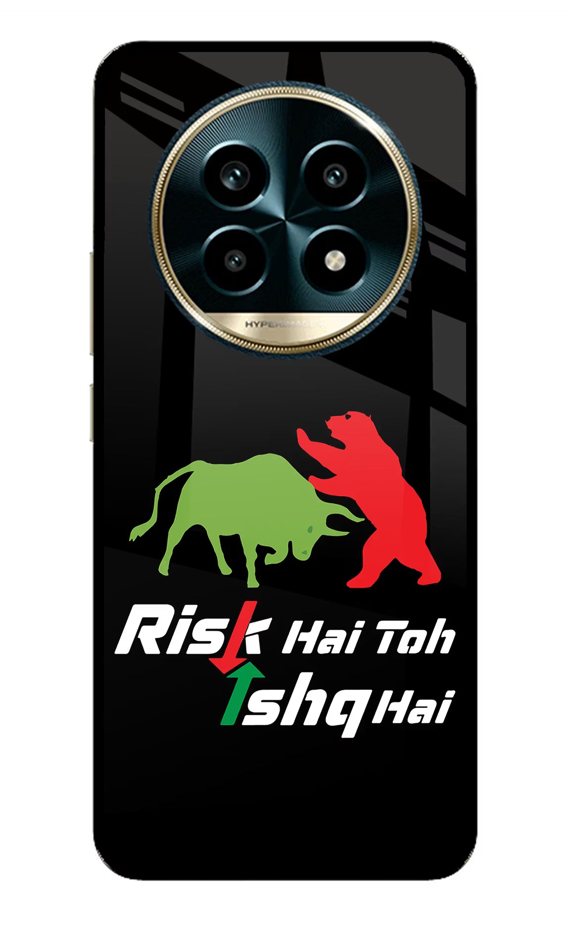Risk Hai Toh Ishq Hai Realme 13 Pro 5G Glass Case Back Cover by Casekaro