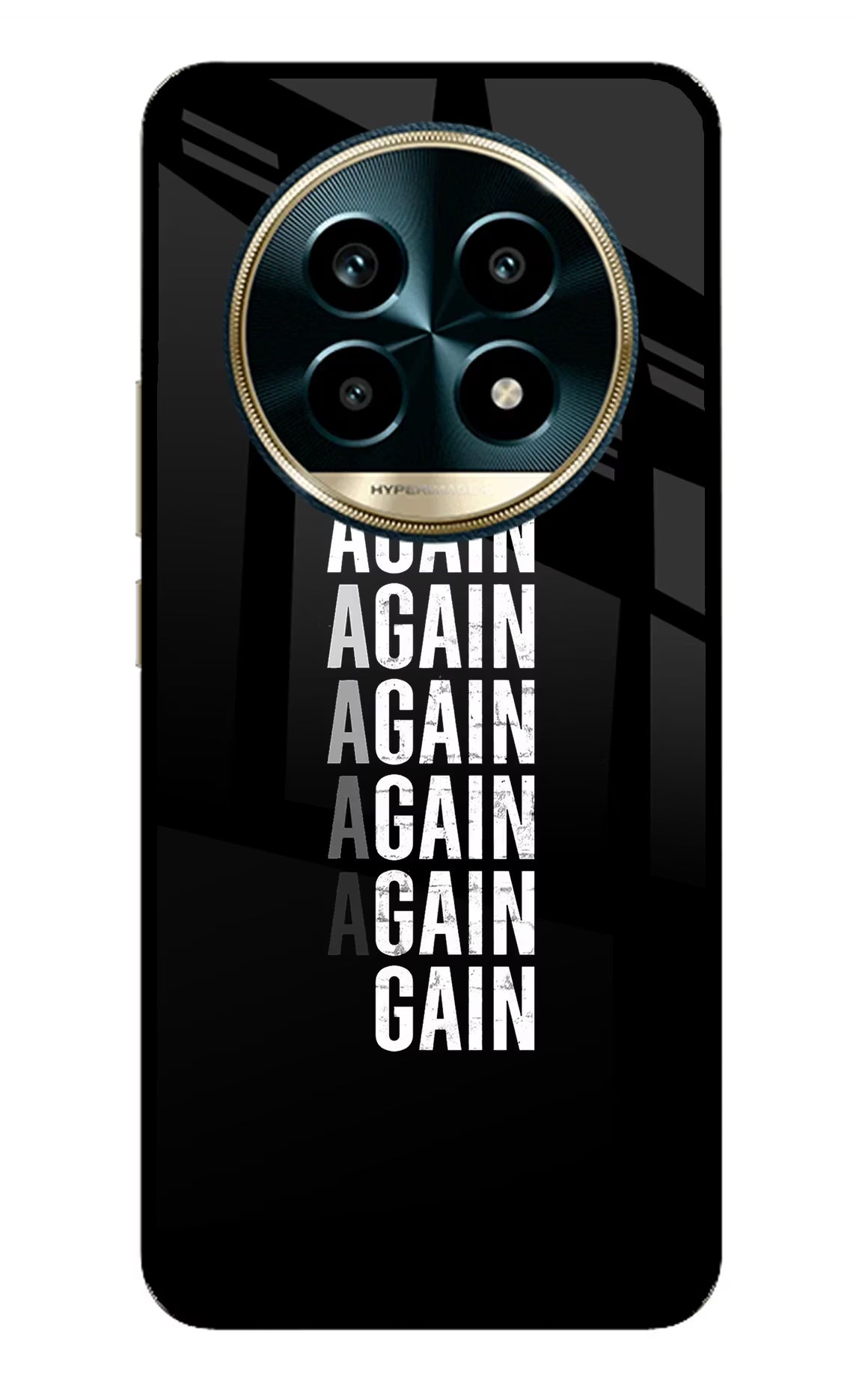 Again Again Gain Realme 13 Pro 5G Glass Case Back Cover by Casekaro