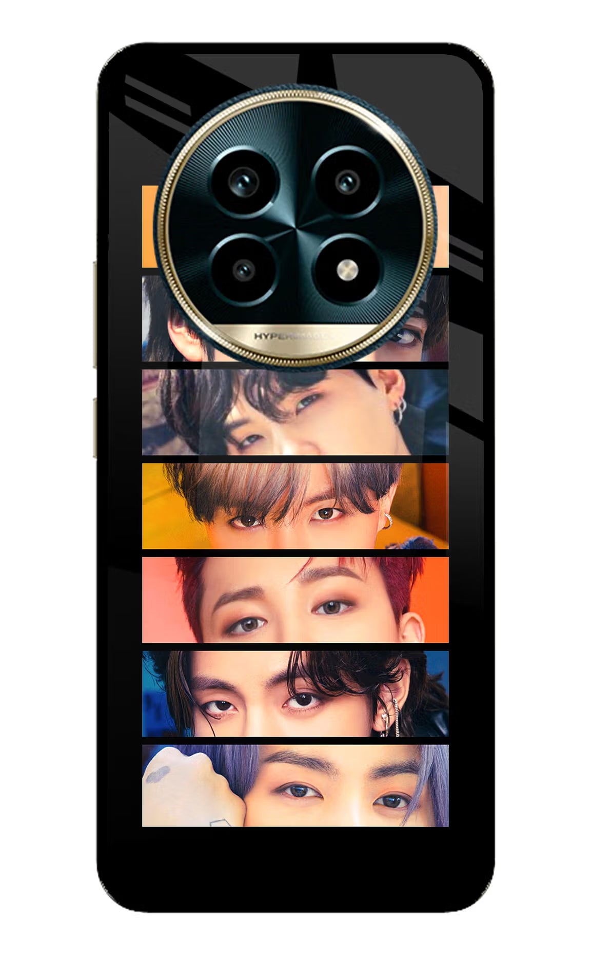 BTS Eyes Realme 13 Pro 5G Glass Case Back Cover by Casekaro