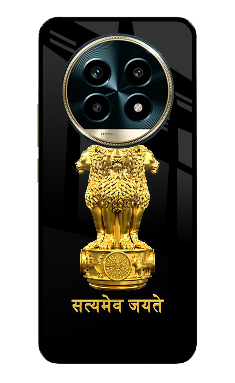 Satyamev Jayate Golden Realme 13 Pro 5G Back Cover, Metal case