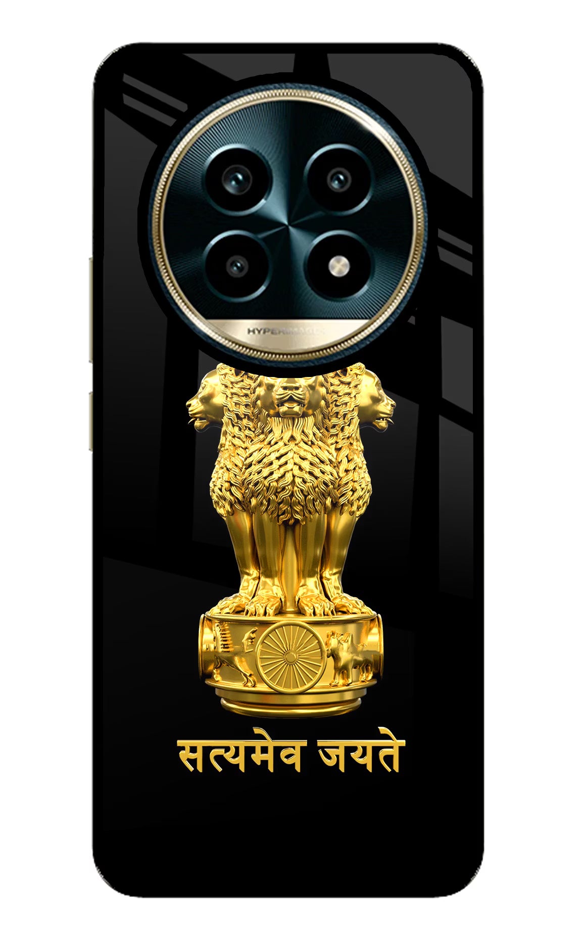 Satyamev Jayate Golden Realme 13 Pro 5G Glass Case