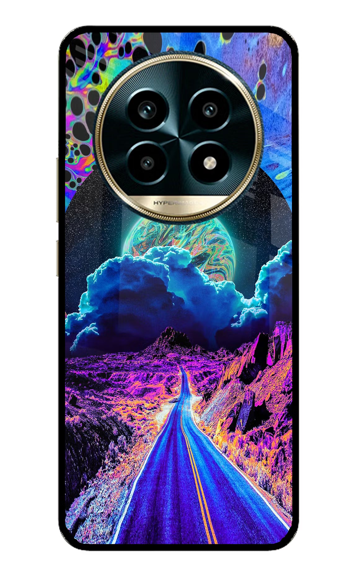 Psychedelic Painting Realme 13 Pro 5G Glass Case Back Cover by Casekaro