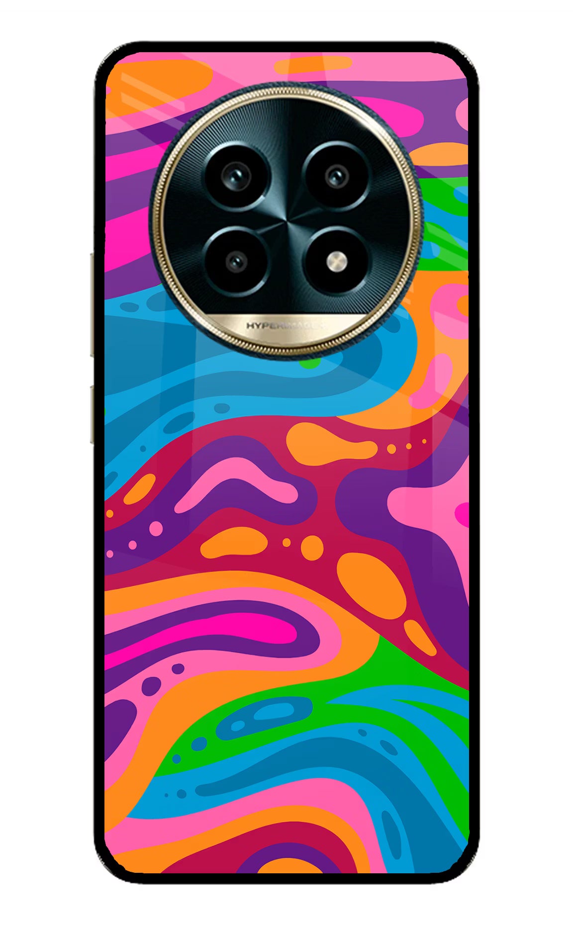 Trippy Pattern Realme 13 Pro 5G Glass Case Back Cover by Casekaro