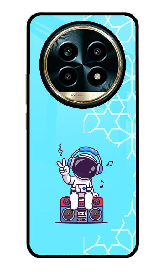 Cute Astronaut Chilling Realme 13 Pro 5G Glass Case