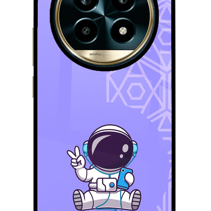 Cute Astronaut Chilling Realme 13 Pro 5G Glass Case