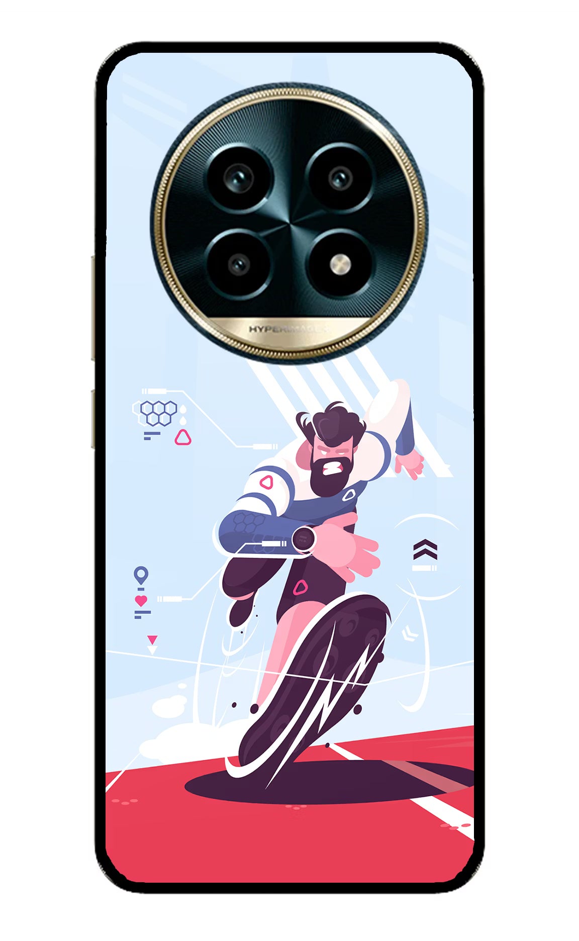 Run Pro Realme 13 Pro 5G Glass Case Back Cover by Casekaro