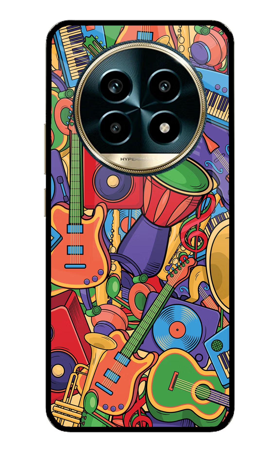 Music Instrument Doodle Realme 13 Pro 5G Glass Case Back Cover by Casekaro