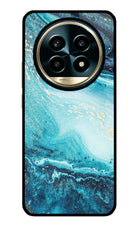 Blue Glitter Marble Realme 13 Pro 5G Glass Case