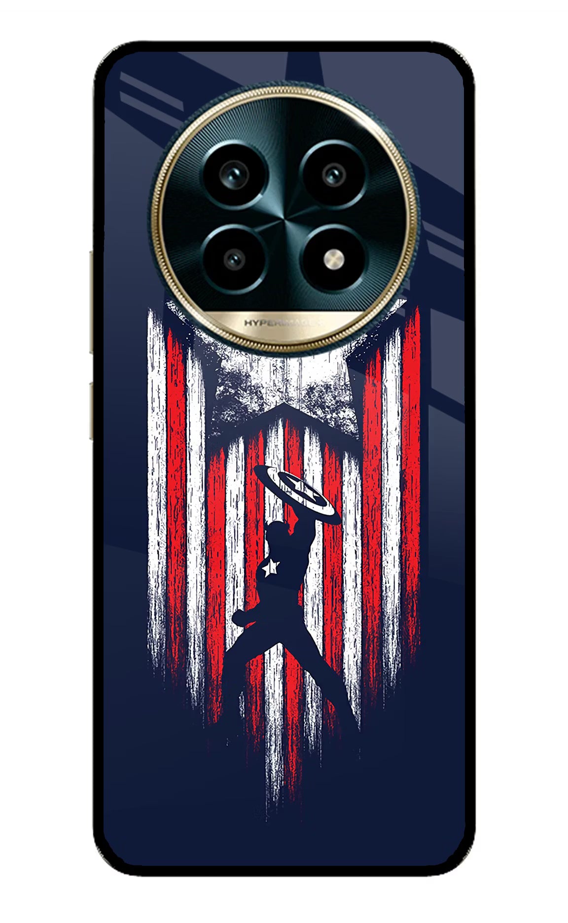 Captain America Marvel Art Realme 13 Pro 5G Glass Case Back Cover by Casekaro