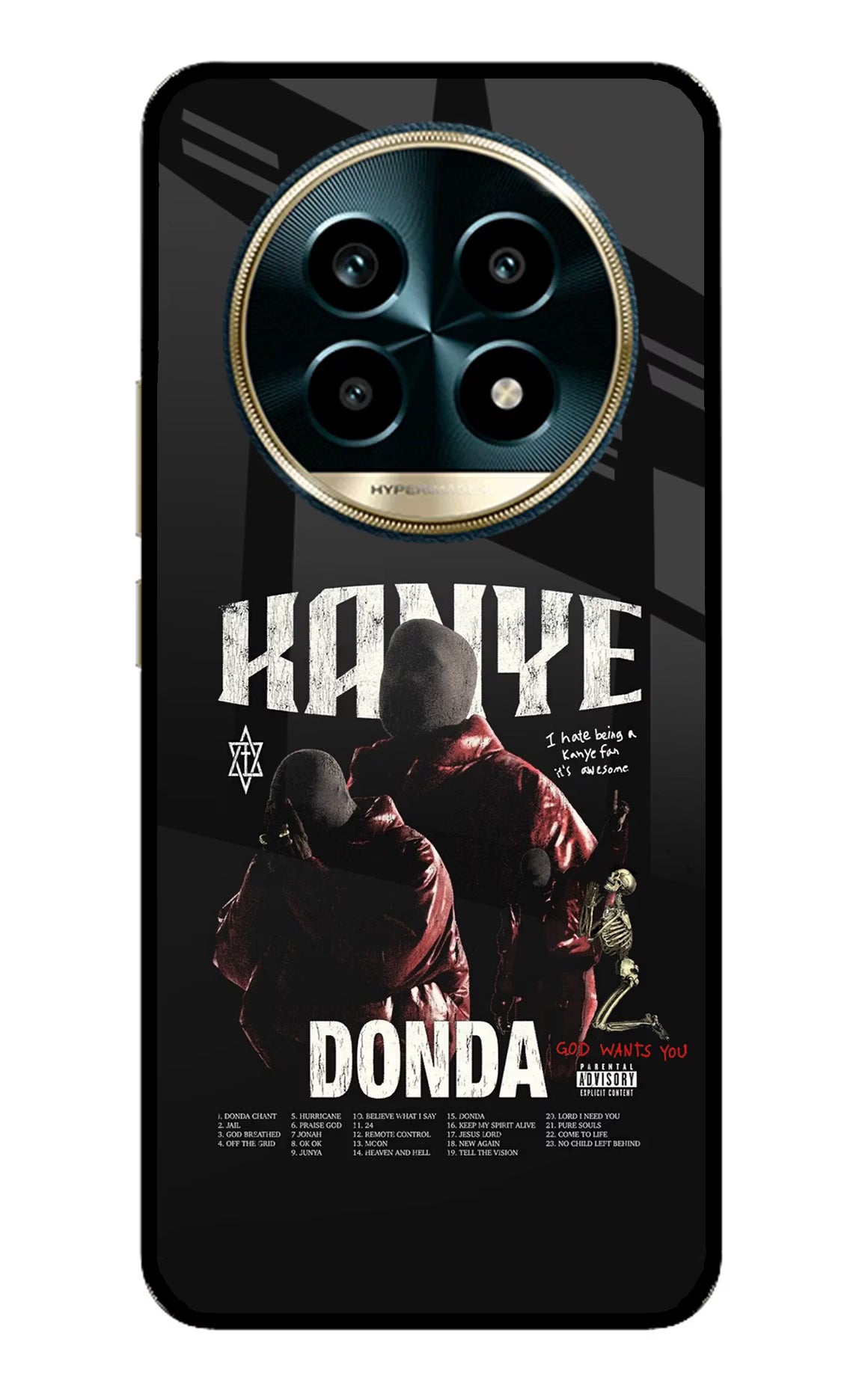 Donda Kanye West Realme 13 Pro 5G Glass Case Back Cover by Casekaro