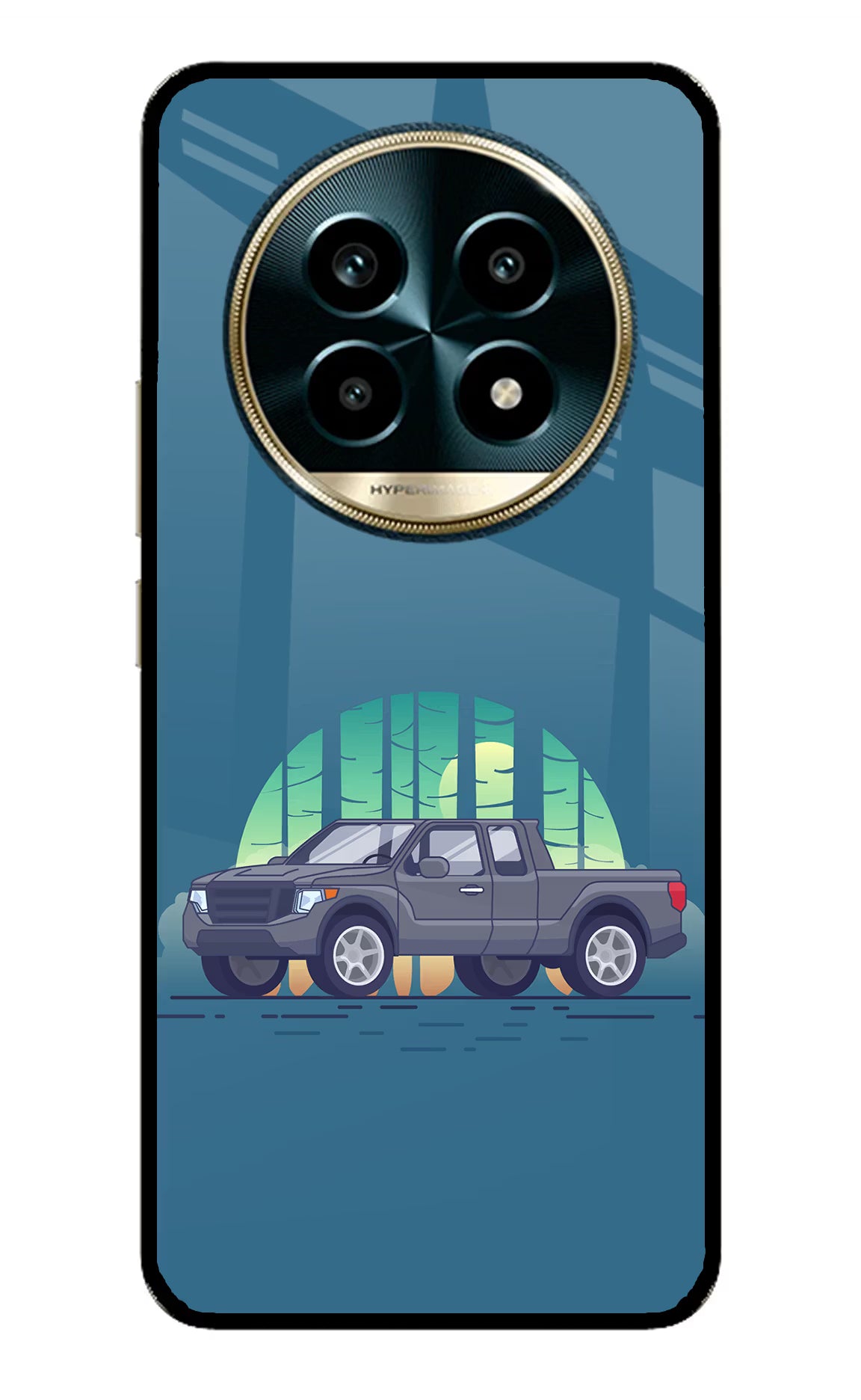 Retro Garage Vibe Realme 13 Pro 5G Glass Case Back Cover by Casekaro