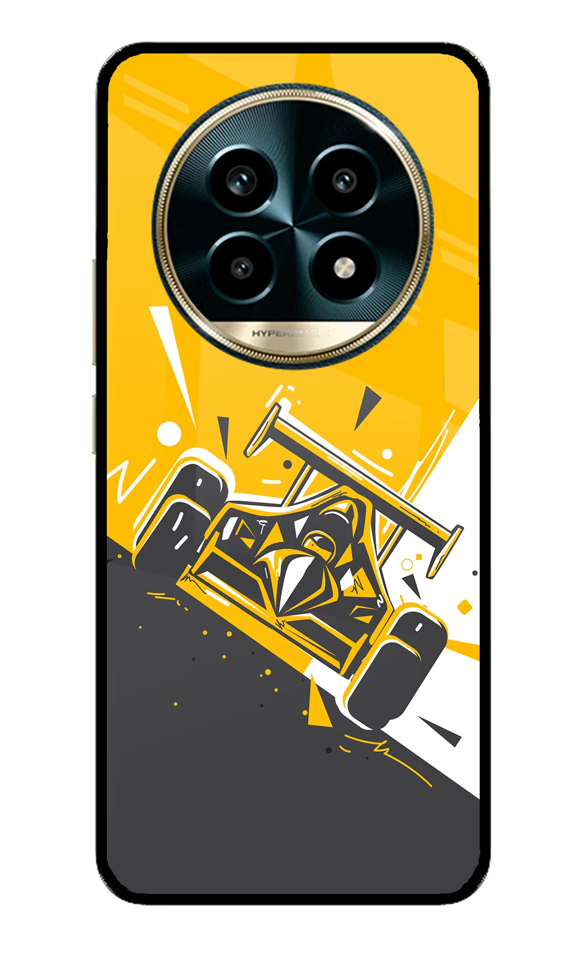 Track King Realme 13 Pro 5G Glass Case Back Cover by Casekaro