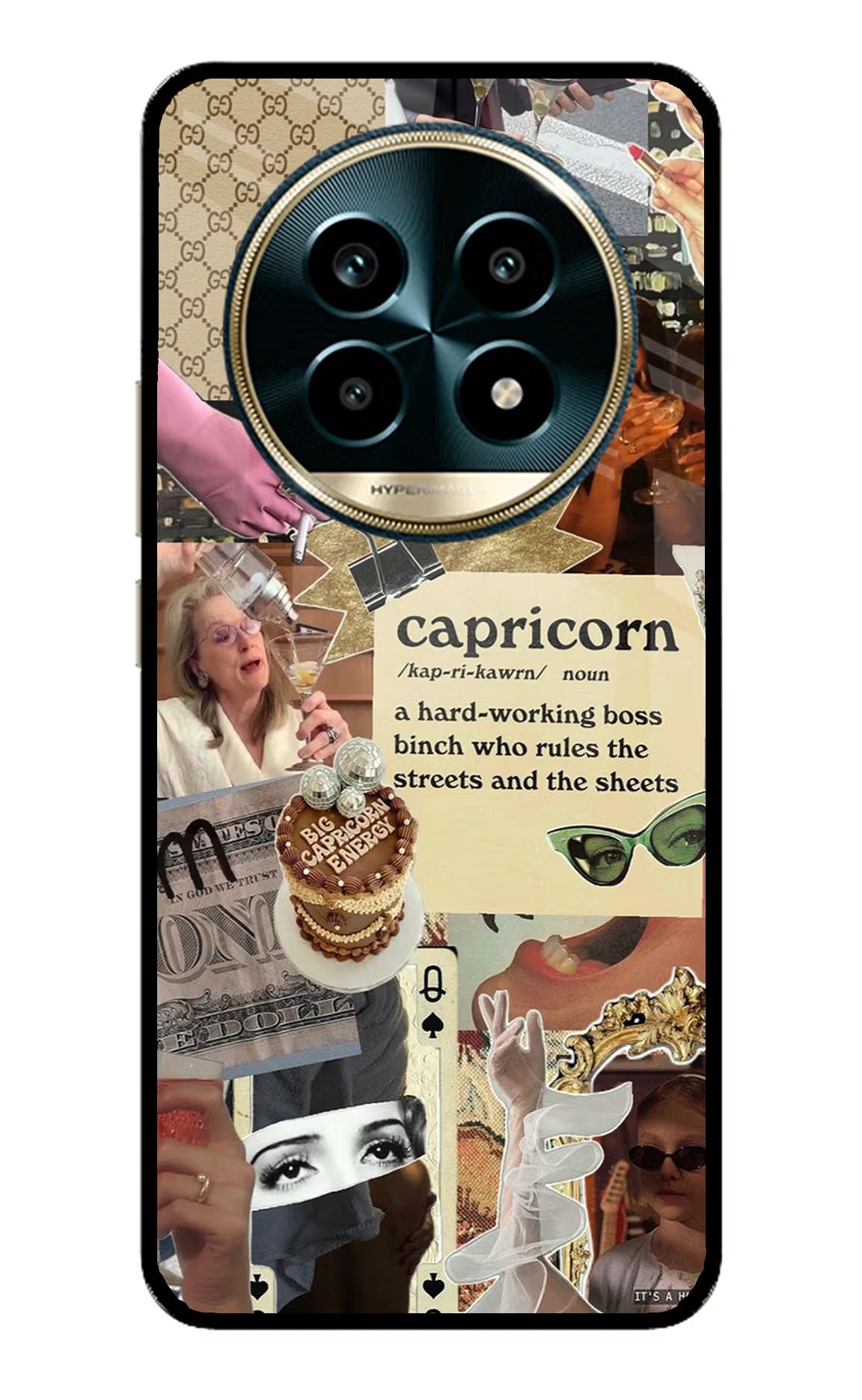 Capricorn Zodiac Realme 13 Pro 5G Glass Case Back Cover by Casekaro