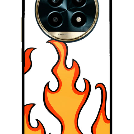 Fired Up – White Realme 13 Pro 5G Glass Case