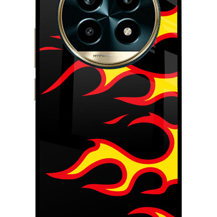Side Sweep Flames Realme 13 Pro 5G Glass Case