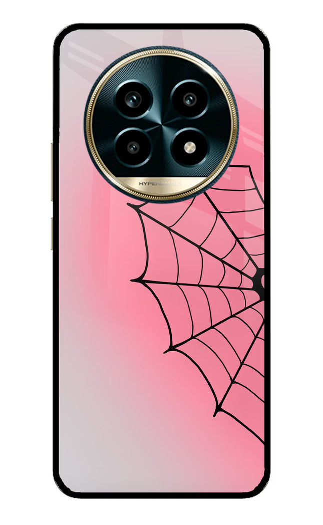 Pink Web Realme 13 Pro 5G Glass Case