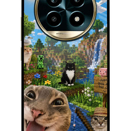 Minecraft Cat Chaos Realme 13 Pro 5G Glass Case