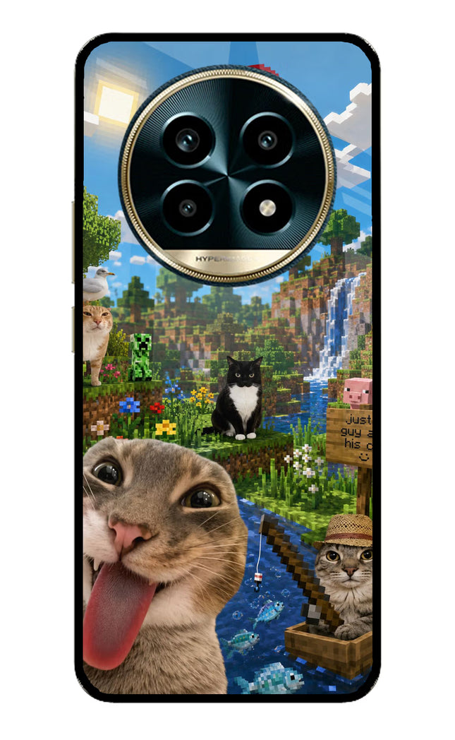 Minecraft Cat Chaos Realme 13 Pro 5G Glass Case
