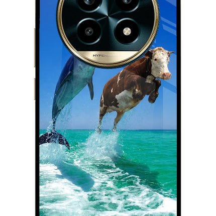Dolphin vs Cow Realme 13 Pro 5G Glass Case