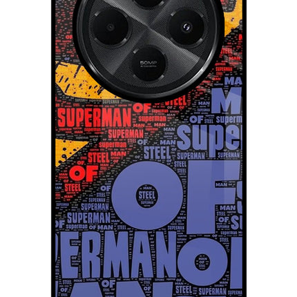 Superman Redmi A4 5G Glass Case Back Cover by Casekaro