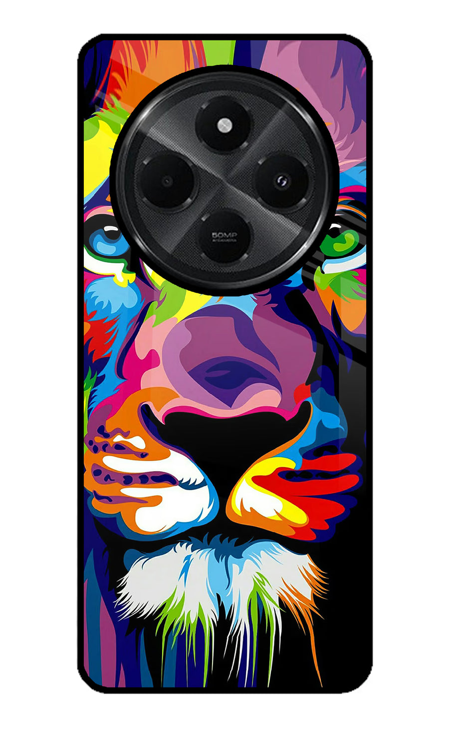 Lion Redmi A4 5G Back Cover, Glass case