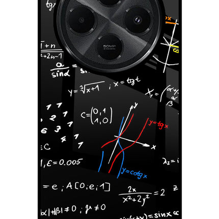 Mathematics Formula Redmi A4 5G Glass Case Back Cover by Casekaro