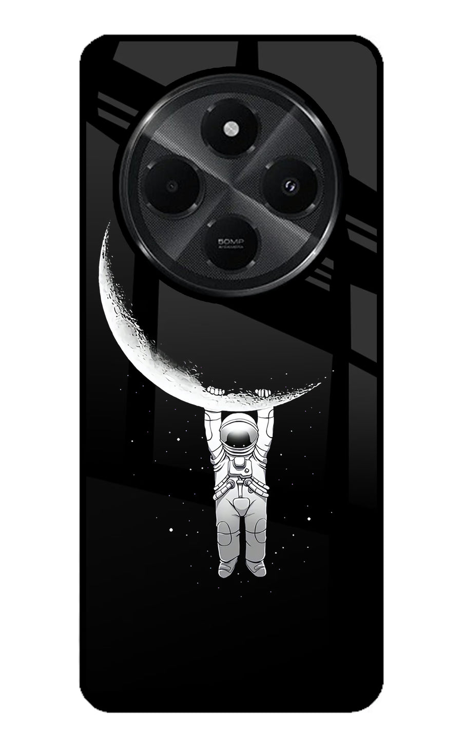 Moon Space Redmi A4 5G Back Cover, Glass case