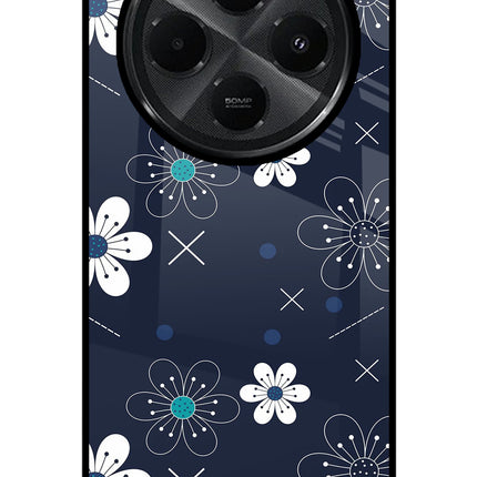 Flowers Redmi A4 5G Glass Case Back Cover by Casekaro