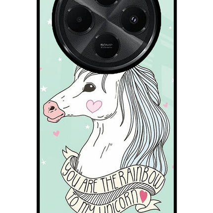 Unicorn Wallpaper Redmi A4 5G Glass Case Back Cover by Casekaro
