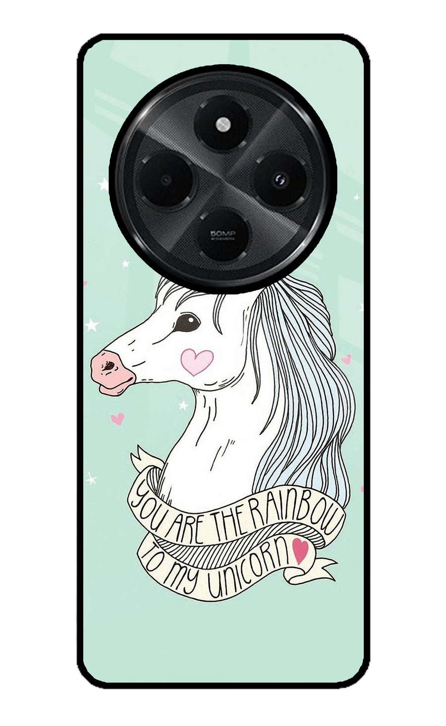 Unicorn Wallpaper Redmi A4 5G Back Cover, Glass case
