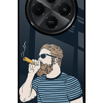 Smoking Redmi A4 5G Glass Case Back Cover by Casekaro