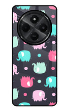 Elephants Redmi A4 5G Glass Case Back Cover by Casekaro