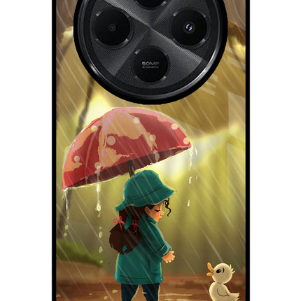 Rainy Day Redmi A4 5G Glass Case Back Cover by Casekaro