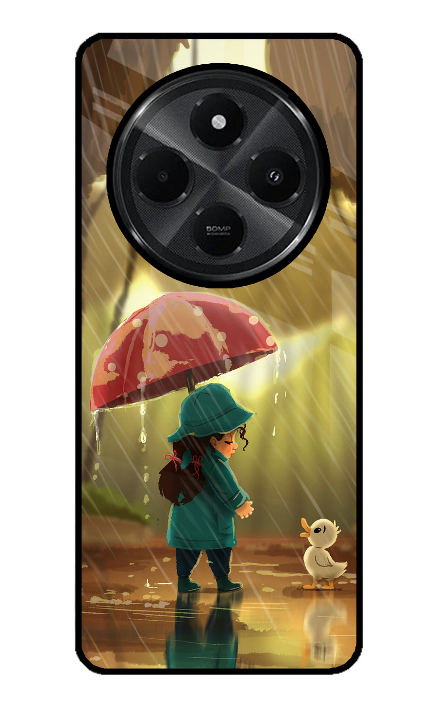 Rainy Day Redmi A4 5G Back Cover, Glass case