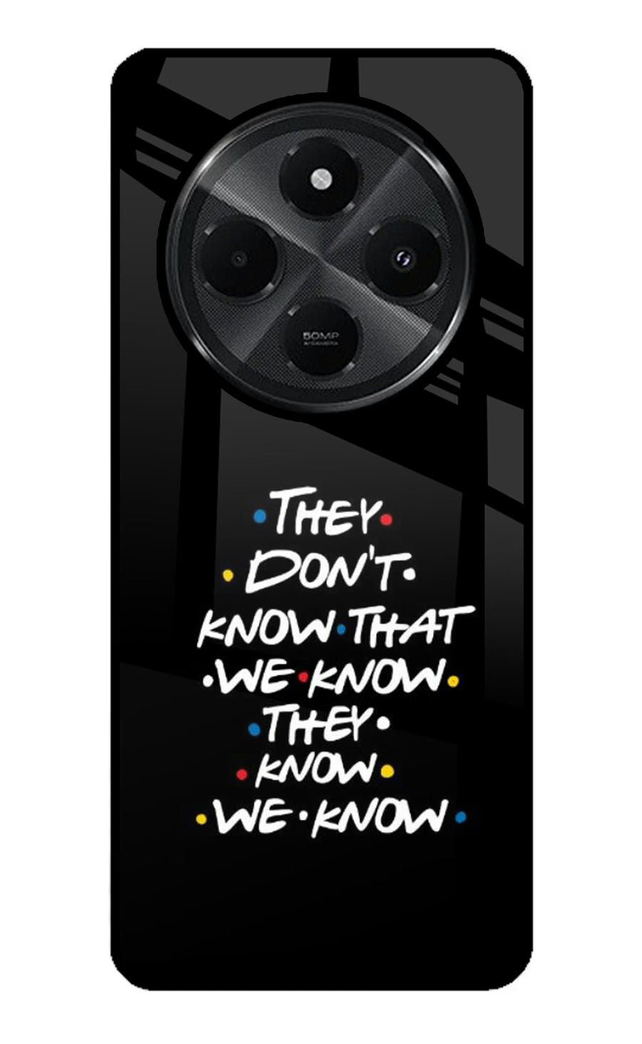 FRIENDS Dialogue Redmi A4 5G Back Cover, Glass case
