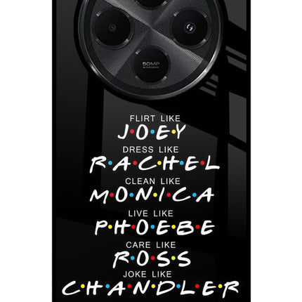 FRIENDS Character Redmi A4 5G Glass Case Back Cover by Casekaro