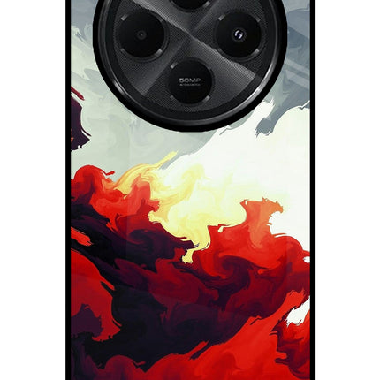 Fire Cloud Redmi A4 5G Glass Case Back Cover by Casekaro
