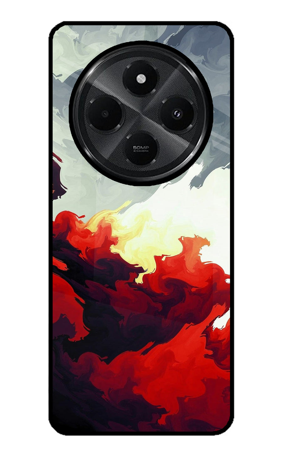 Fire Cloud Redmi A4 5G Back Cover, Glass case