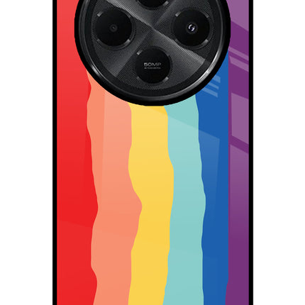 Rainbow Redmi A4 5G Glass Case Back Cover by Casekaro