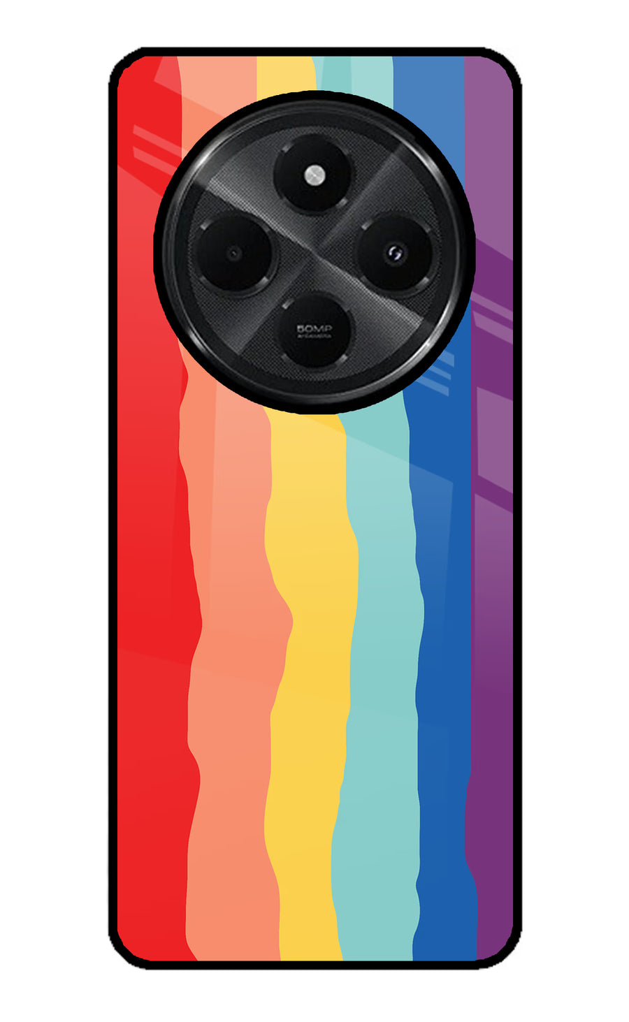 Rainbow Redmi A4 5G Back Cover, Glass case