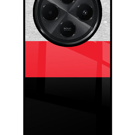 Tri Color Pattern Redmi A4 5G Glass Case Back Cover by Casekaro