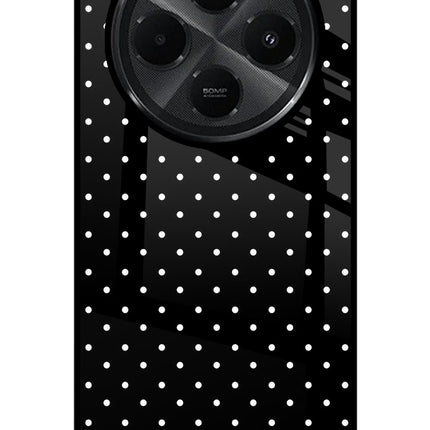 White Dots Redmi A4 5G Glass Case Back Cover by Casekaro