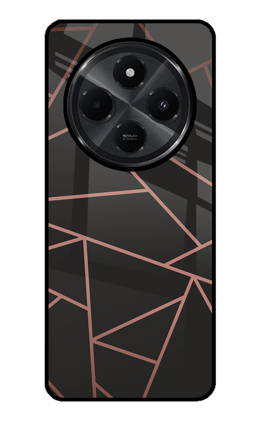 Geometric Pattern Redmi A4 5G Back Cover, Glass case