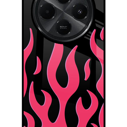 Fire Flames Redmi A4 5G Glass Case Back Cover by Casekaro