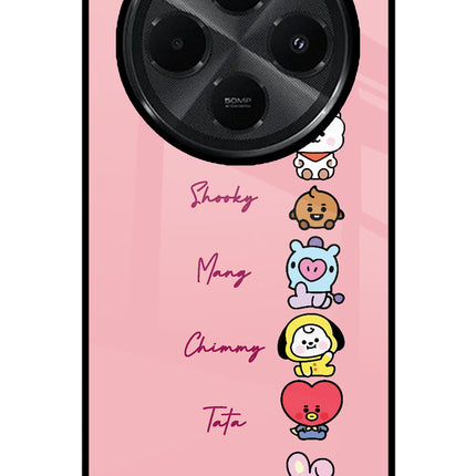 BTS names Redmi A4 5G Glass Case Back Cover by Casekaro