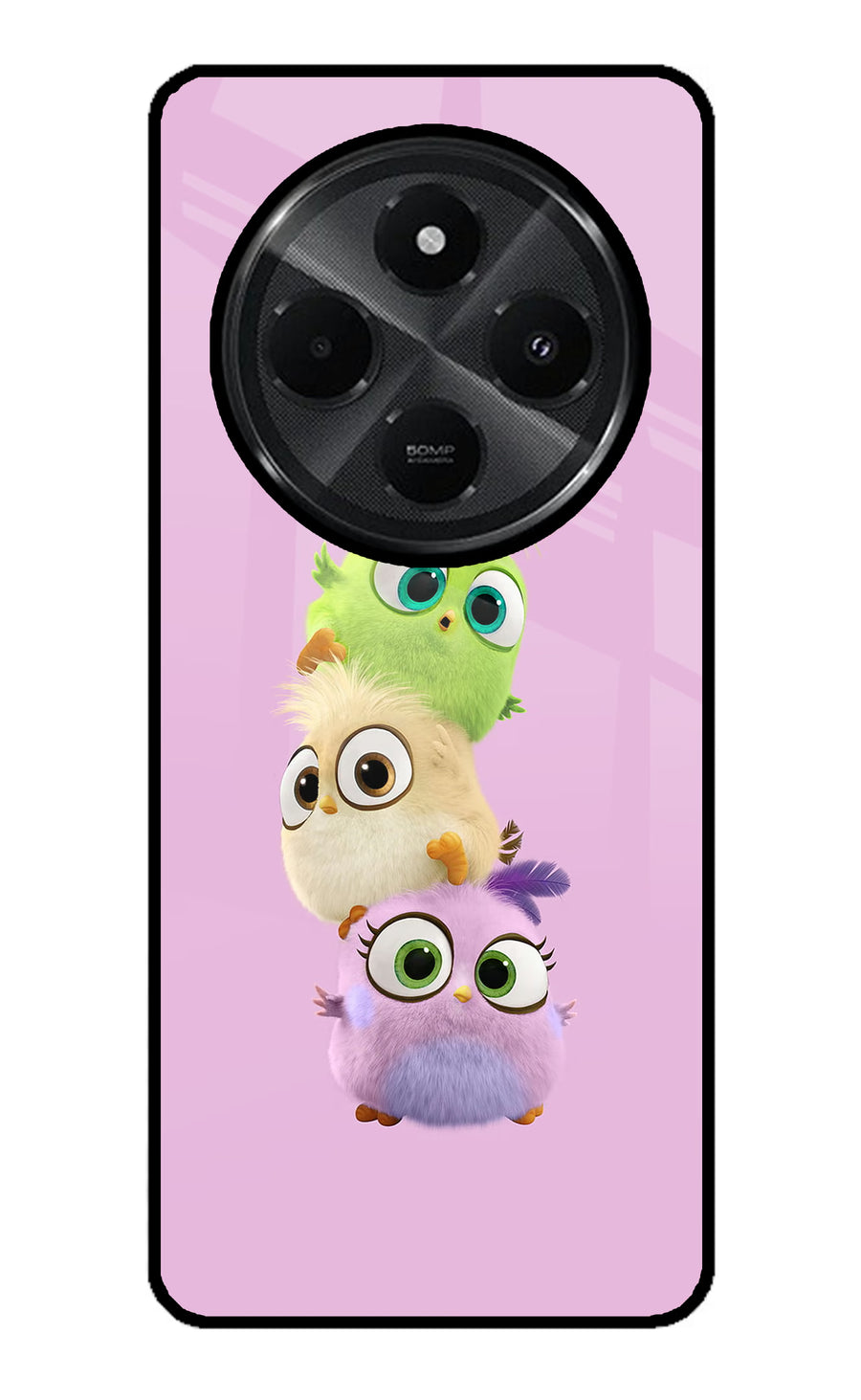 Cute Little Birds Redmi A4 5G Back Cover, Glass case