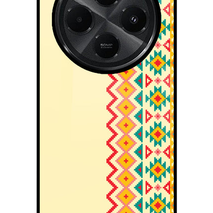 Ethnic Seamless Redmi A4 5G Glass Case Back Cover by Casekaro