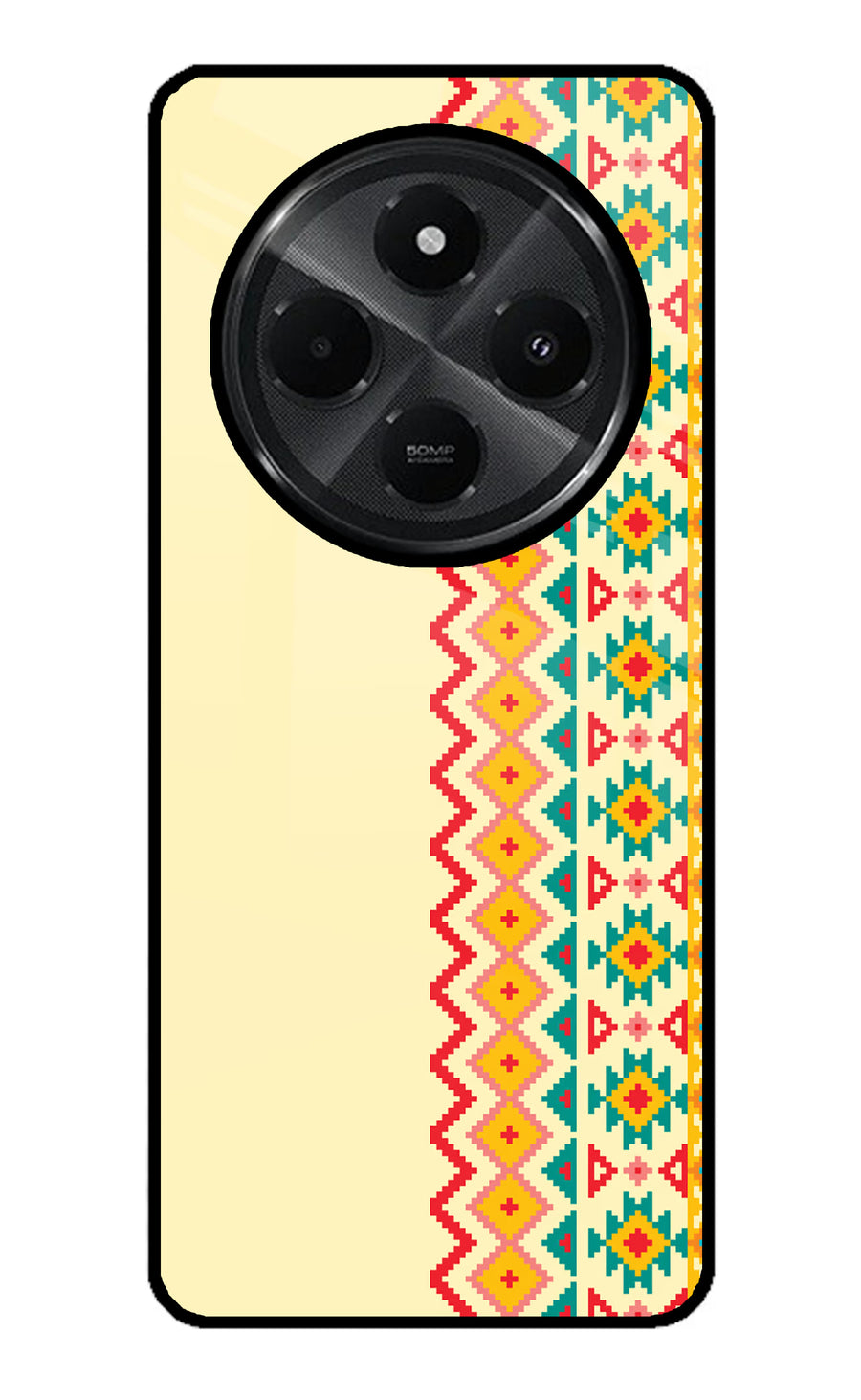 Ethnic Seamless Redmi A4 5G Back Cover, Glass case