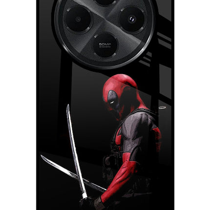 Deadpool Redmi A4 5G Glass Case Back Cover by Casekaro